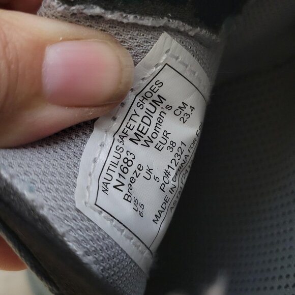 Nautilus Safety Shoes Womens Size 6.5 Blue Breeze N1683 Slip On Work Lightweight - Picture 9 of 11